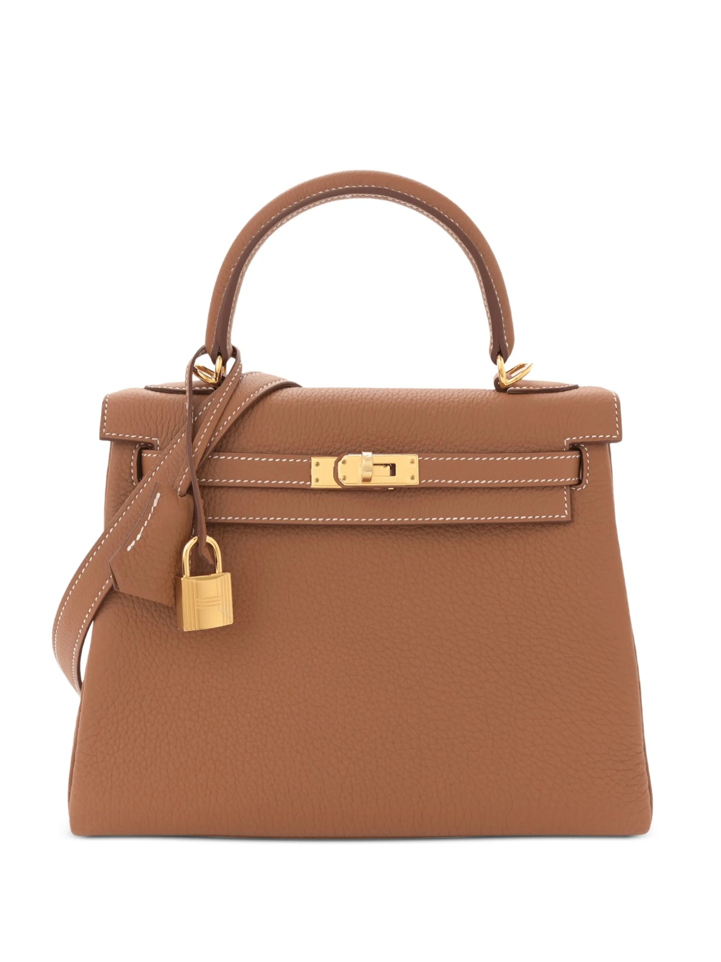 Hermès Kelly 25 Togo Brown / Gold Hardware 01