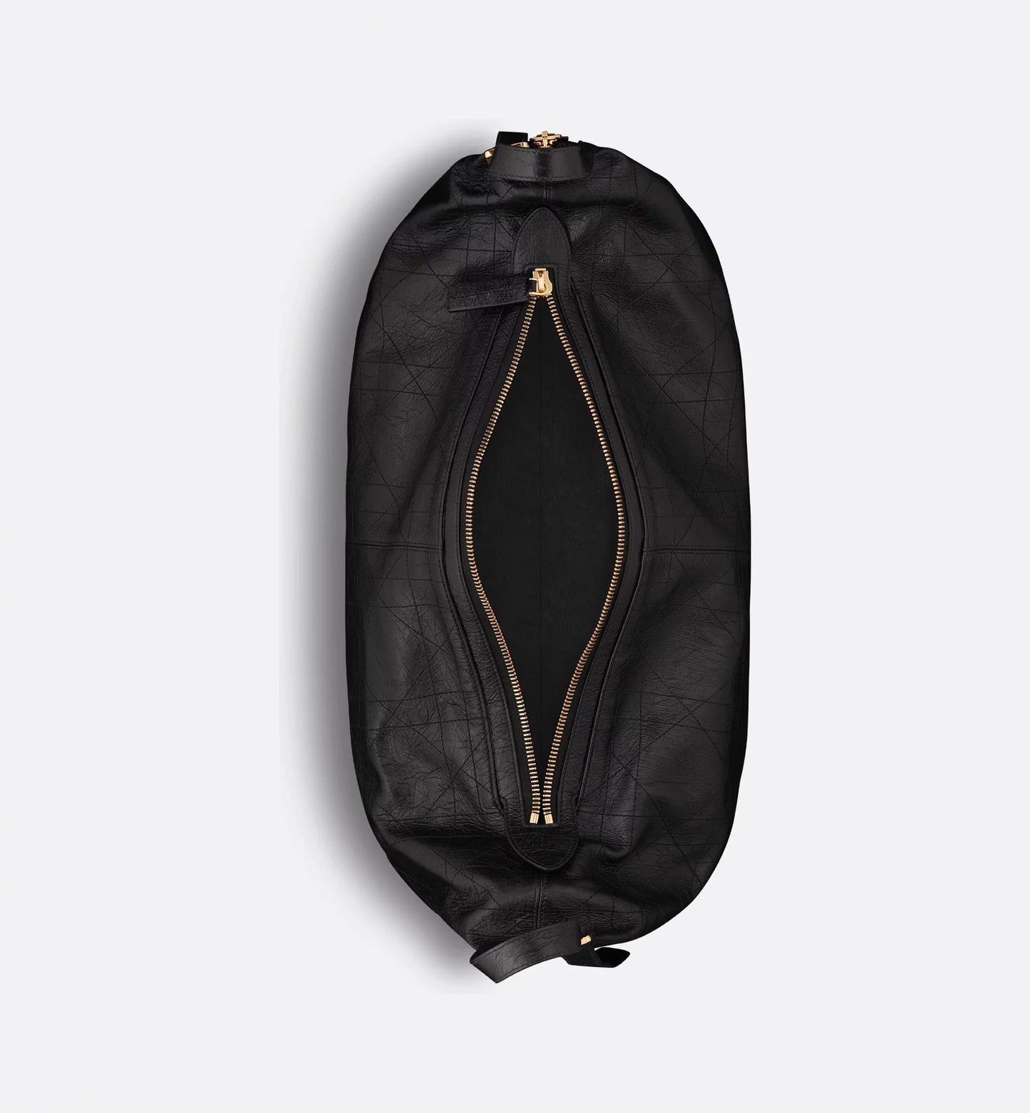 Large D-Journey Bag in Crinkled Calfskin