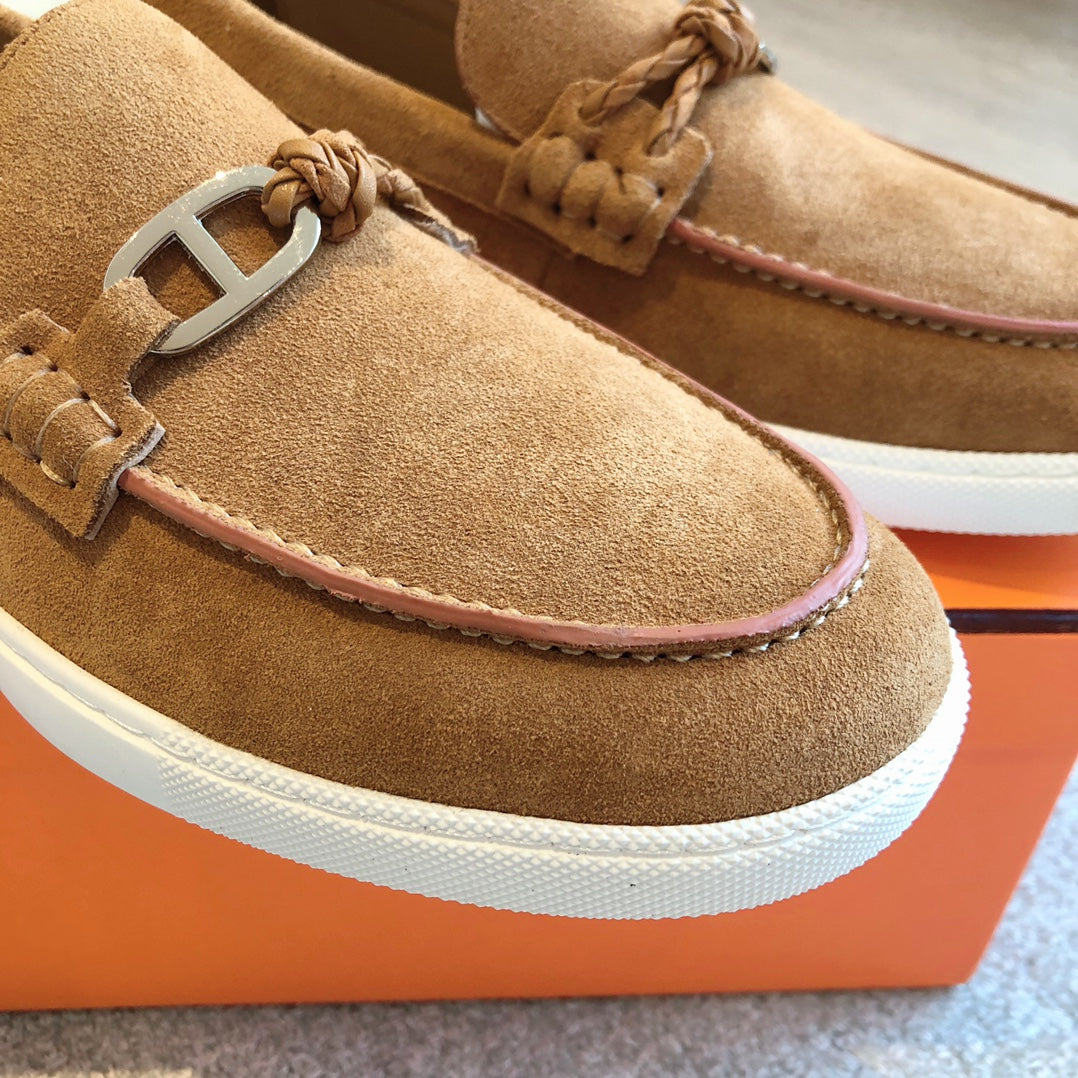 Tan Suede Loafers