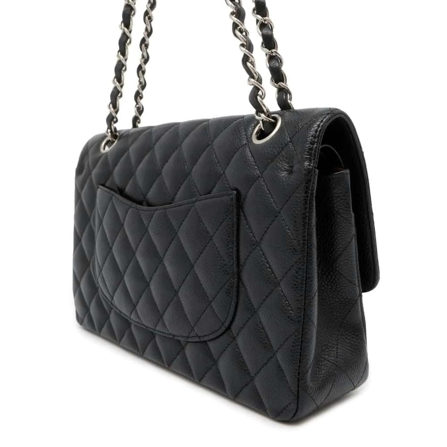 Caviar Quilted Medium Single Flap Black