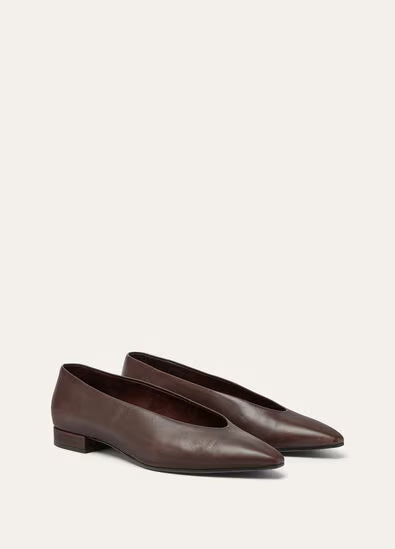 Black - Fireplace Rebecca Ballet Flat Calfskin