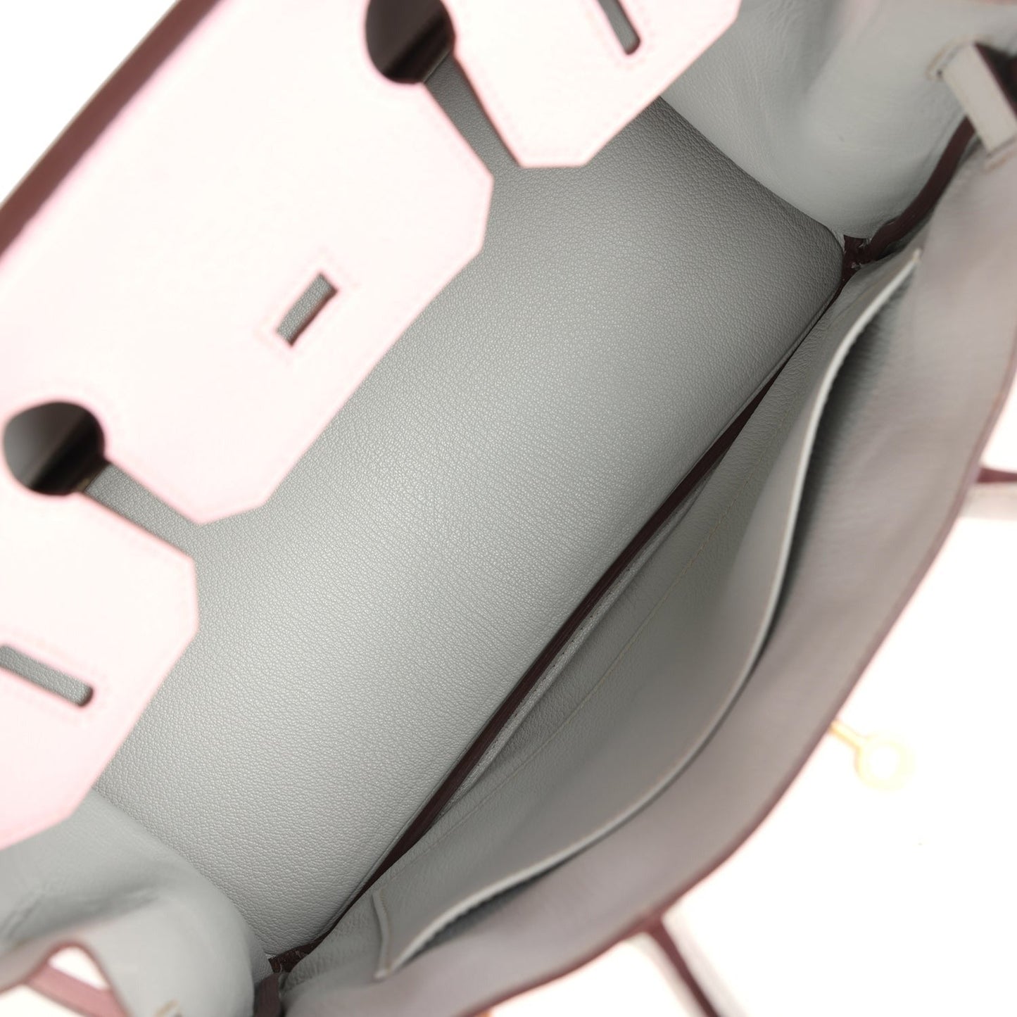 Hermès Special Order (HSS) Birkin 30 Rose Sakura and Gris Perle Chevre Brushed Gold Hardware