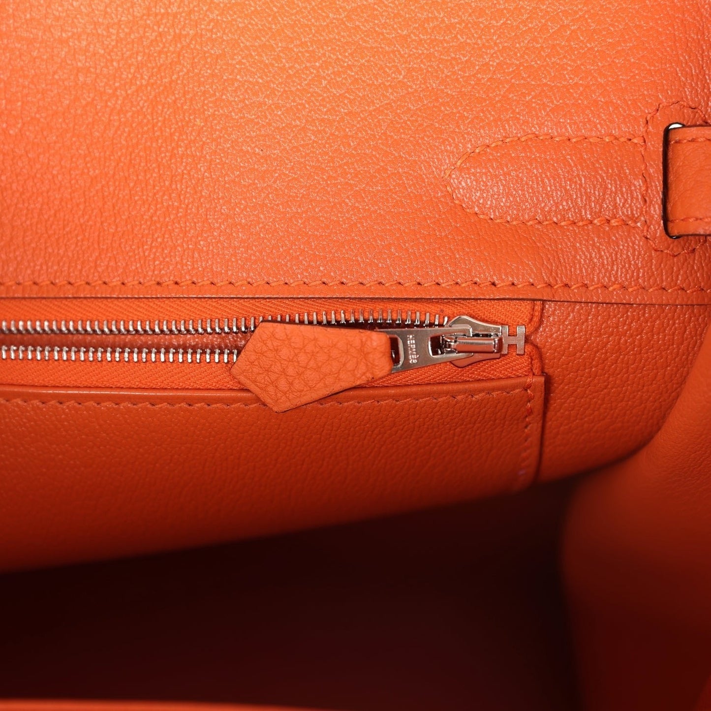 Birkin 30 Orange Togo Palladium Hardware