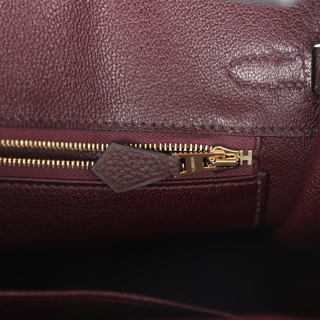 Birkin 25 Rouge Sellier Togo Gold Hardware