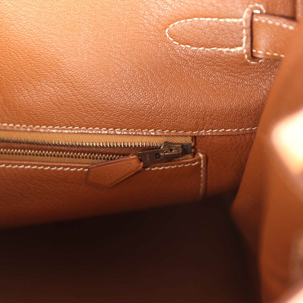 Vintage Birkin 35 Blue Denim and Gold Gulliver Gold Hardware