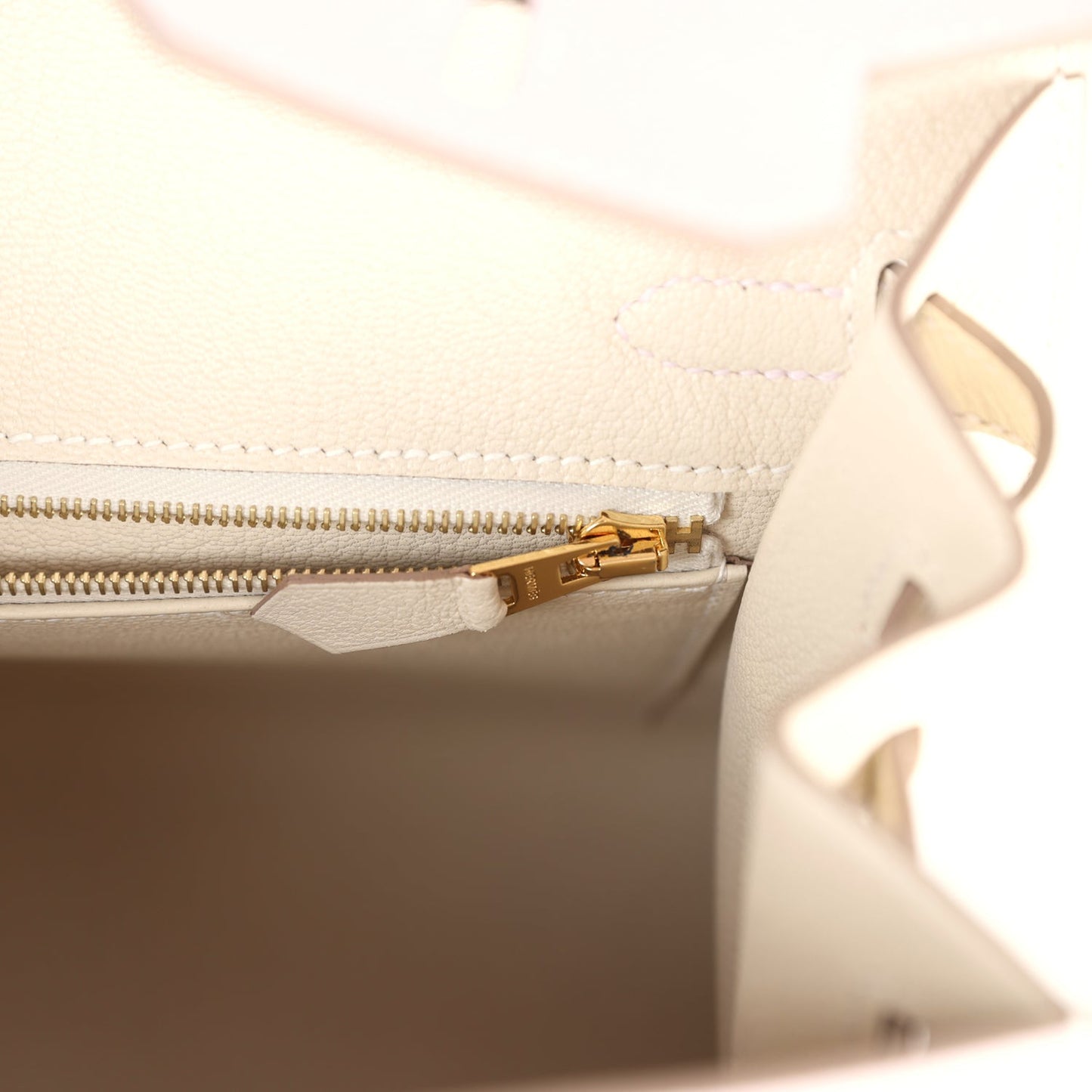 Special Order (HSS) Birkin Sellier 25 Mauve Pale and Craie Epsom Brushed Gold Hardware