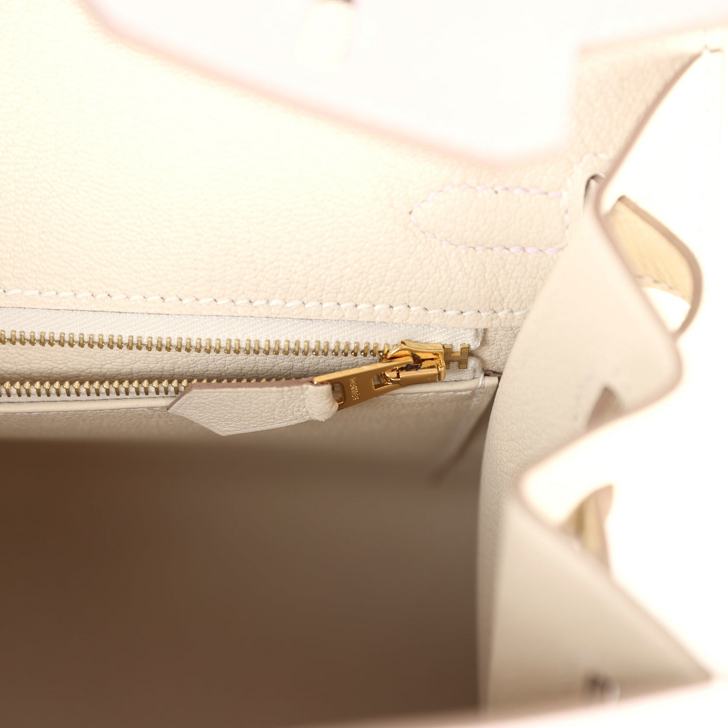 Hermès Special Order (HSS) Birkin 25 Sellier Mauve Pale and Craie Epsom Brushed Gold Hardware