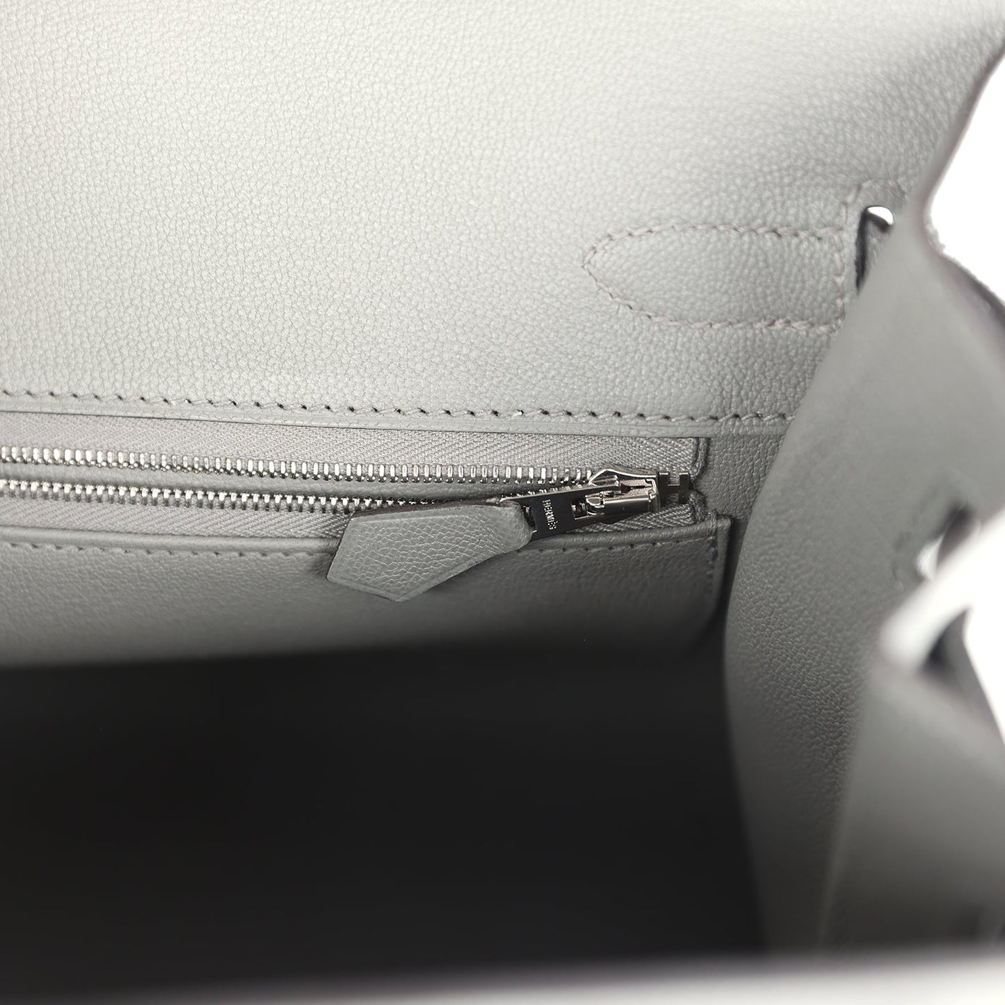 Birkin Sellier 30 Gris Meyer Madame Palladium Hardware