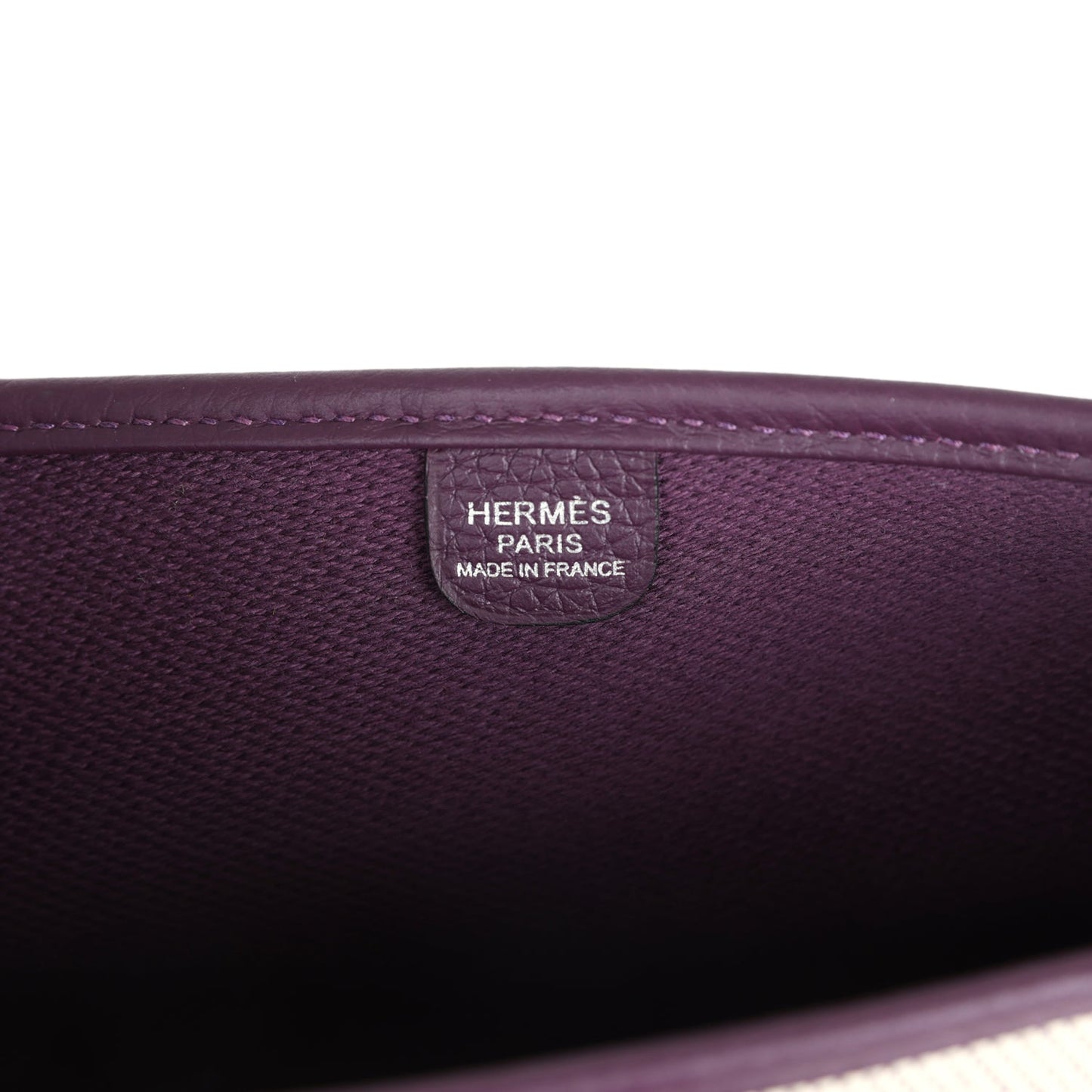 Evelyne III PM Cassis Clemence and Ecru Toile H Palladium Hardware