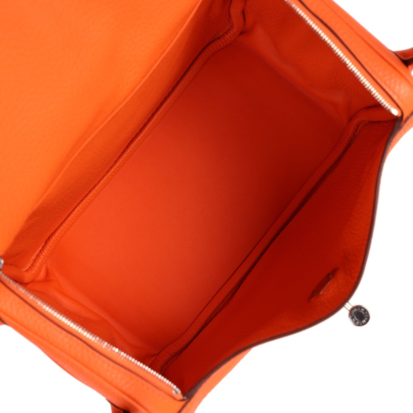 Lindy 26 Orange Minium Clemence Palladium Hardware