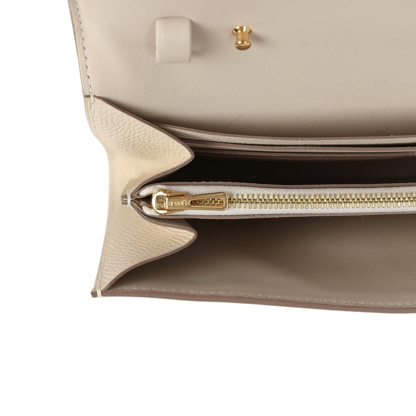 Constance To Go Wallet Craie Epsom Gold Hardware