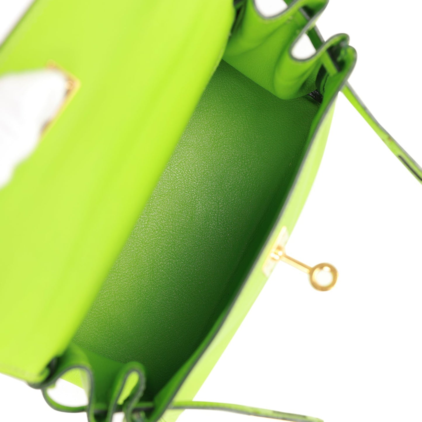 Vintage Kelly Retourne 20 Vert Cru Gulliver Gold Hardware