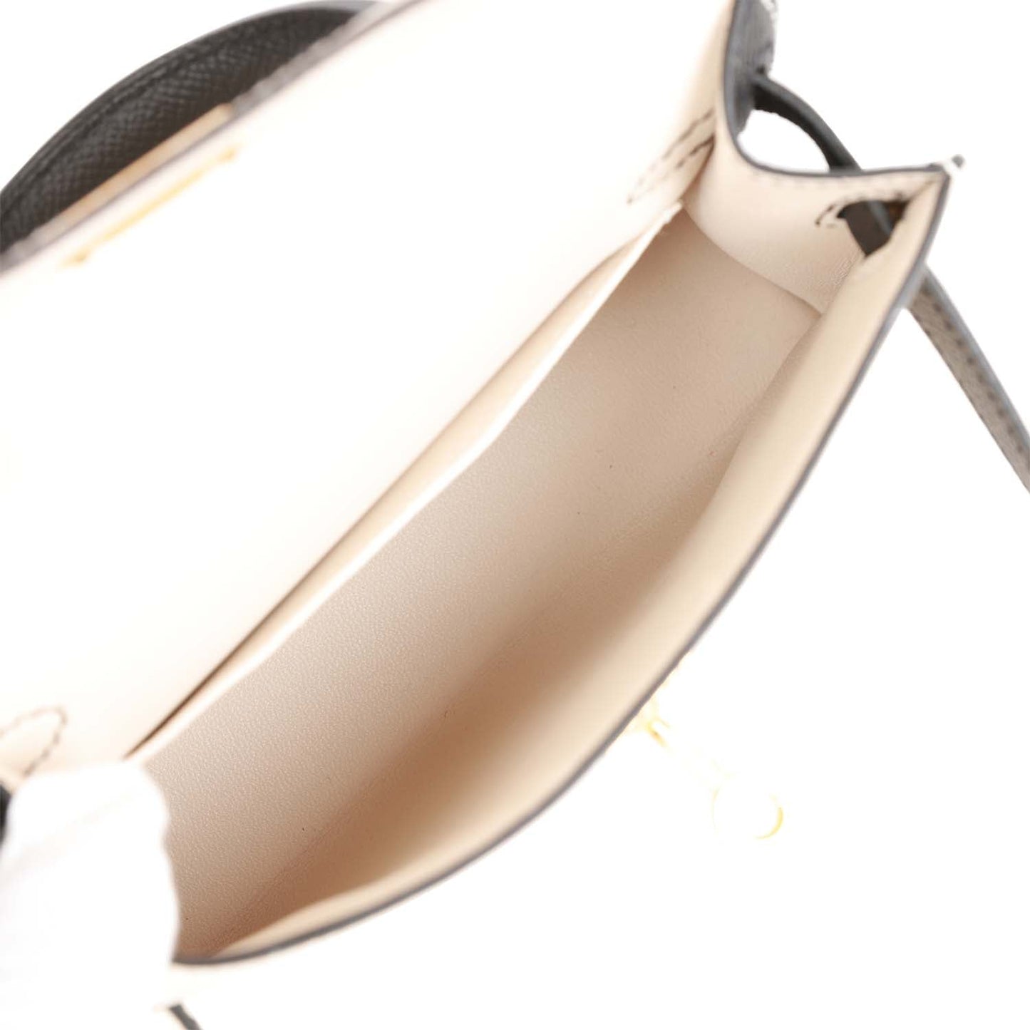 Special Order (HSS) Kelly Sellier 20 Craie and Black Epsom Gold Hardware