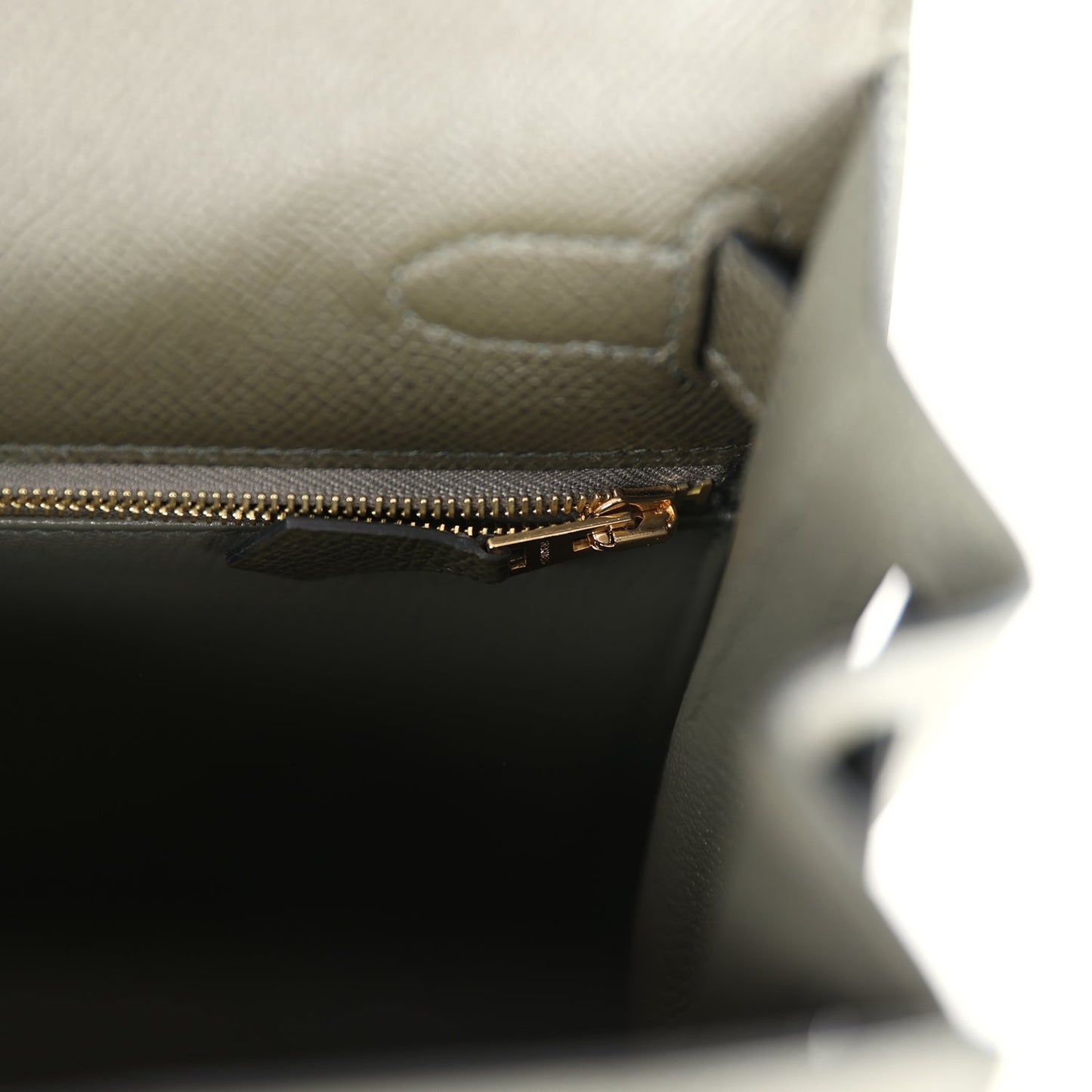 Kelly Sellier 28 Vert De Gris Epsom Gold Hardware