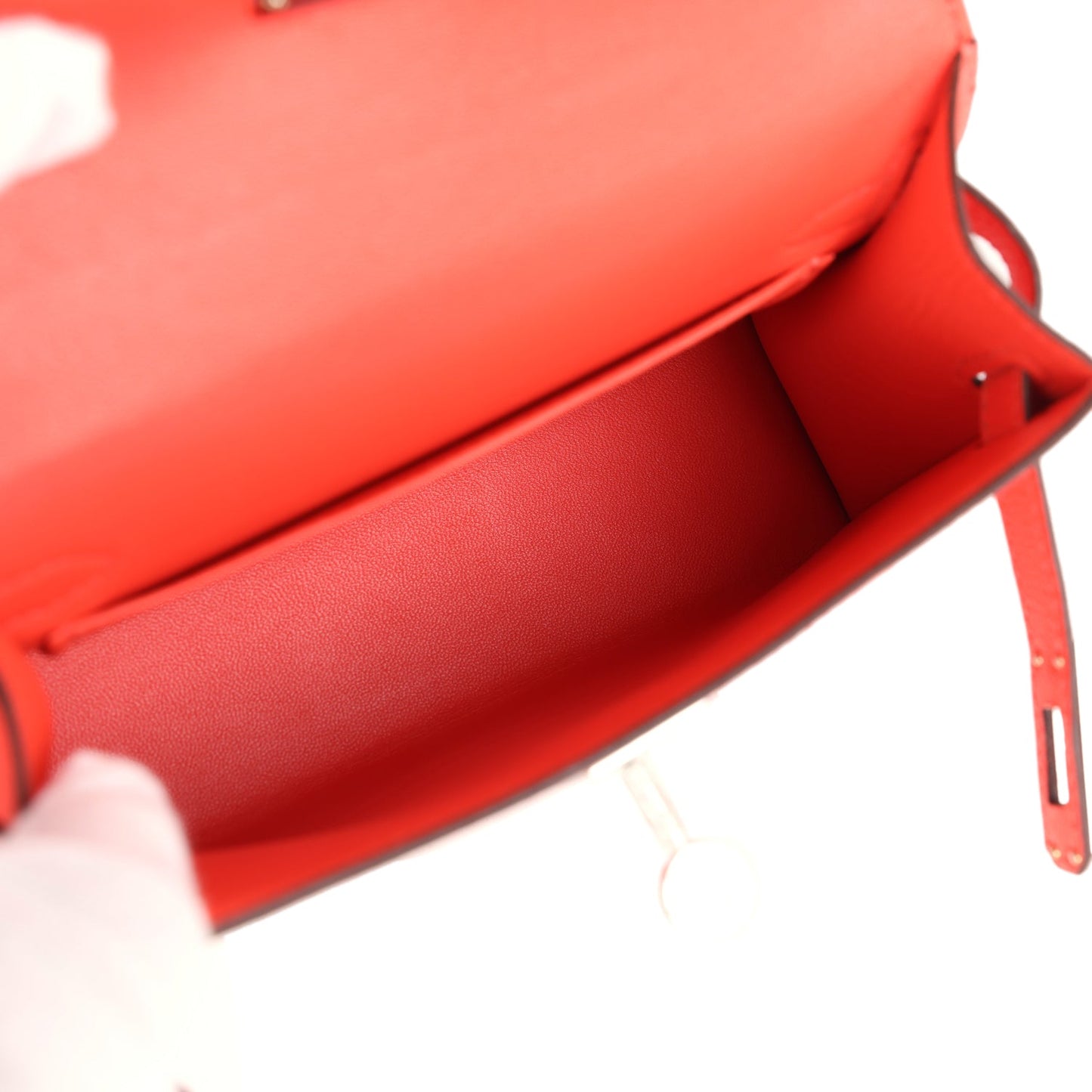 Kelly Sellier 20 Orange Field Epsom Palladium Hardware