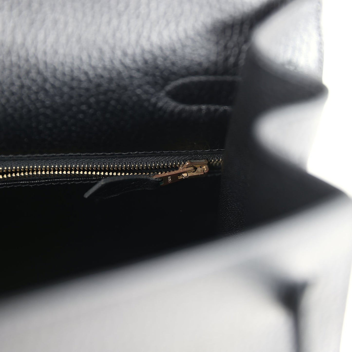 Vintage Kelly Sellier 35 Black Ardennes Gold Hardware