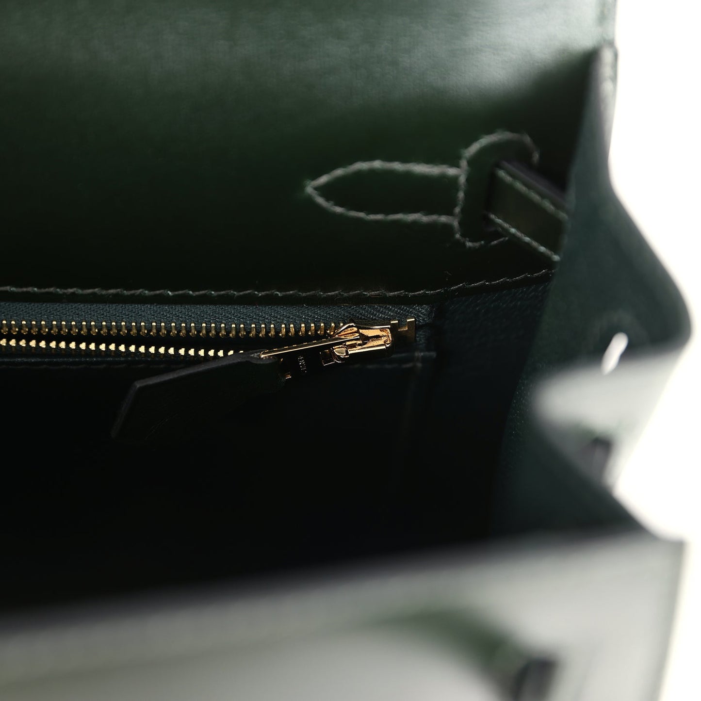 Kelly Sellier 25 Vert Fonce Box Gold Hardware