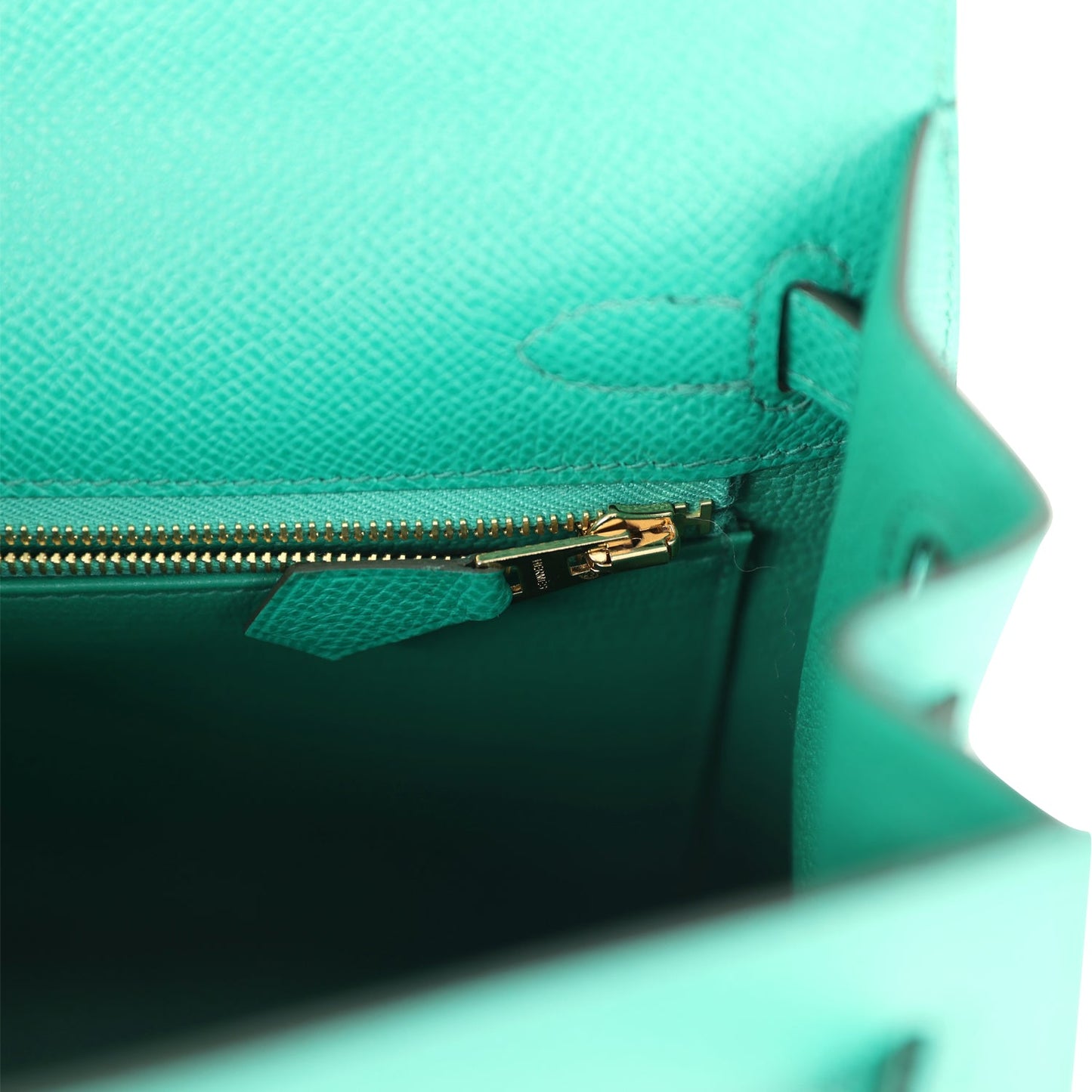 Kelly Sellier 25 Vert Jade Epsom Gold Hardware