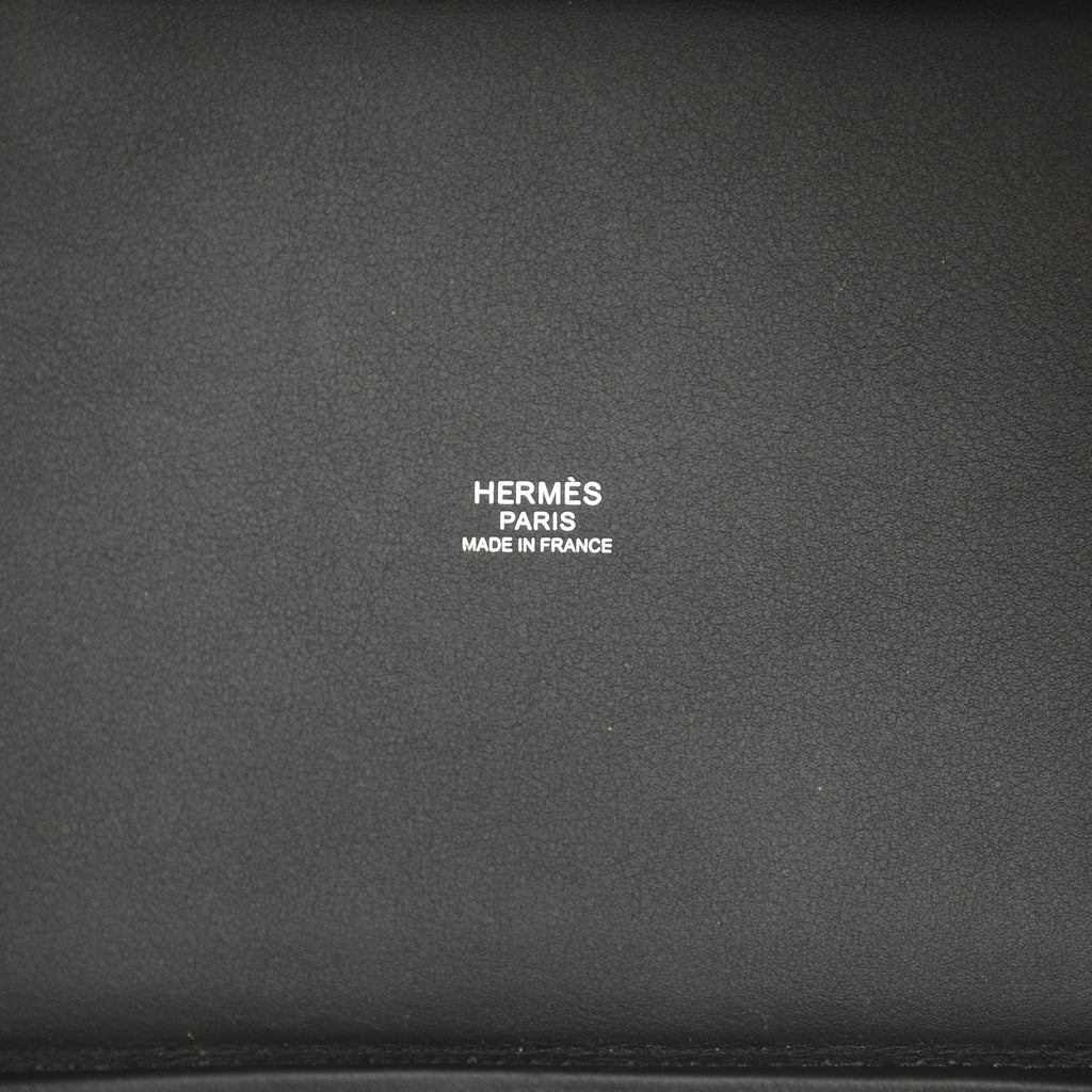 Picotin Lock 18 Black Swift and Ecru, Bleu, Black and Fauve Toile H Canvas Palladium Hardware