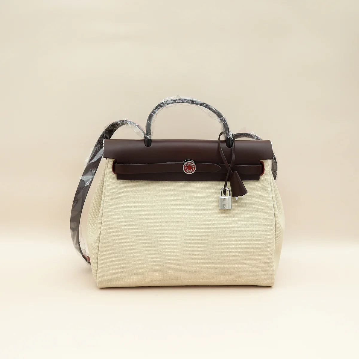 Hermes Bicolor Herbag Zip 31 Retourne Vache Hunter Toile