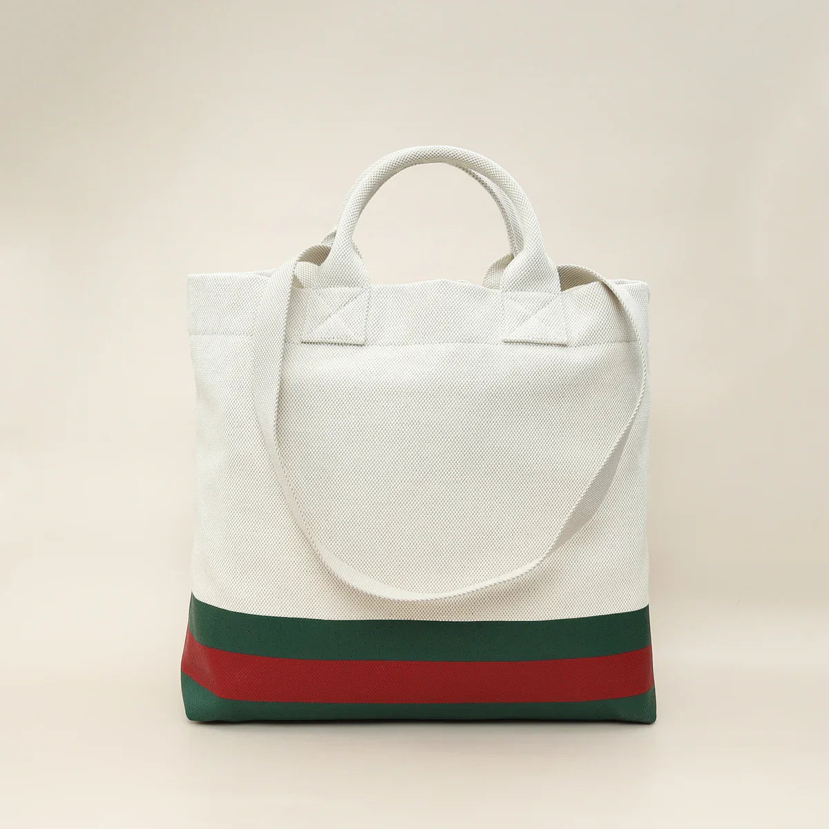 Gucci Tricolor Logo Embossed Tote