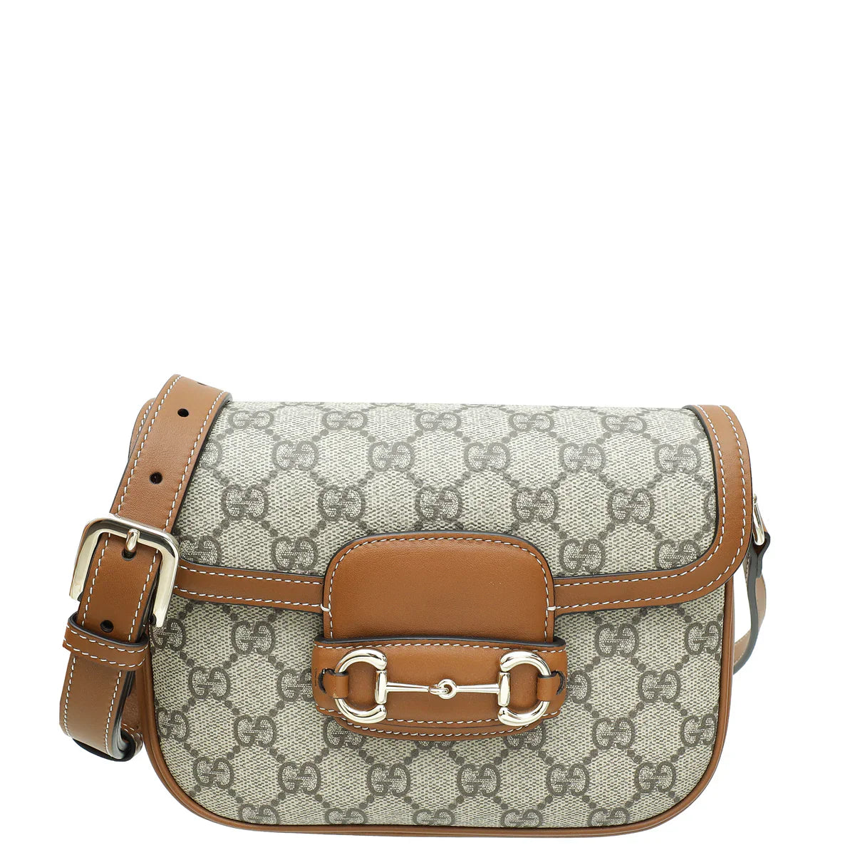 Gucci Ebony GG Supreme 1955 Horsebit Medium Shoulder