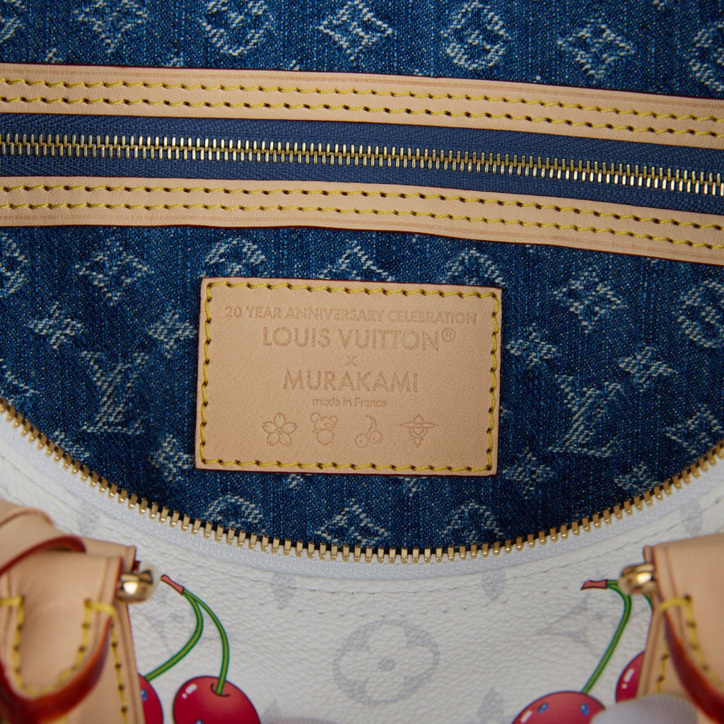 Soft Speedy Bandouliere 30 Monogram Cherry White Gold Hardware
