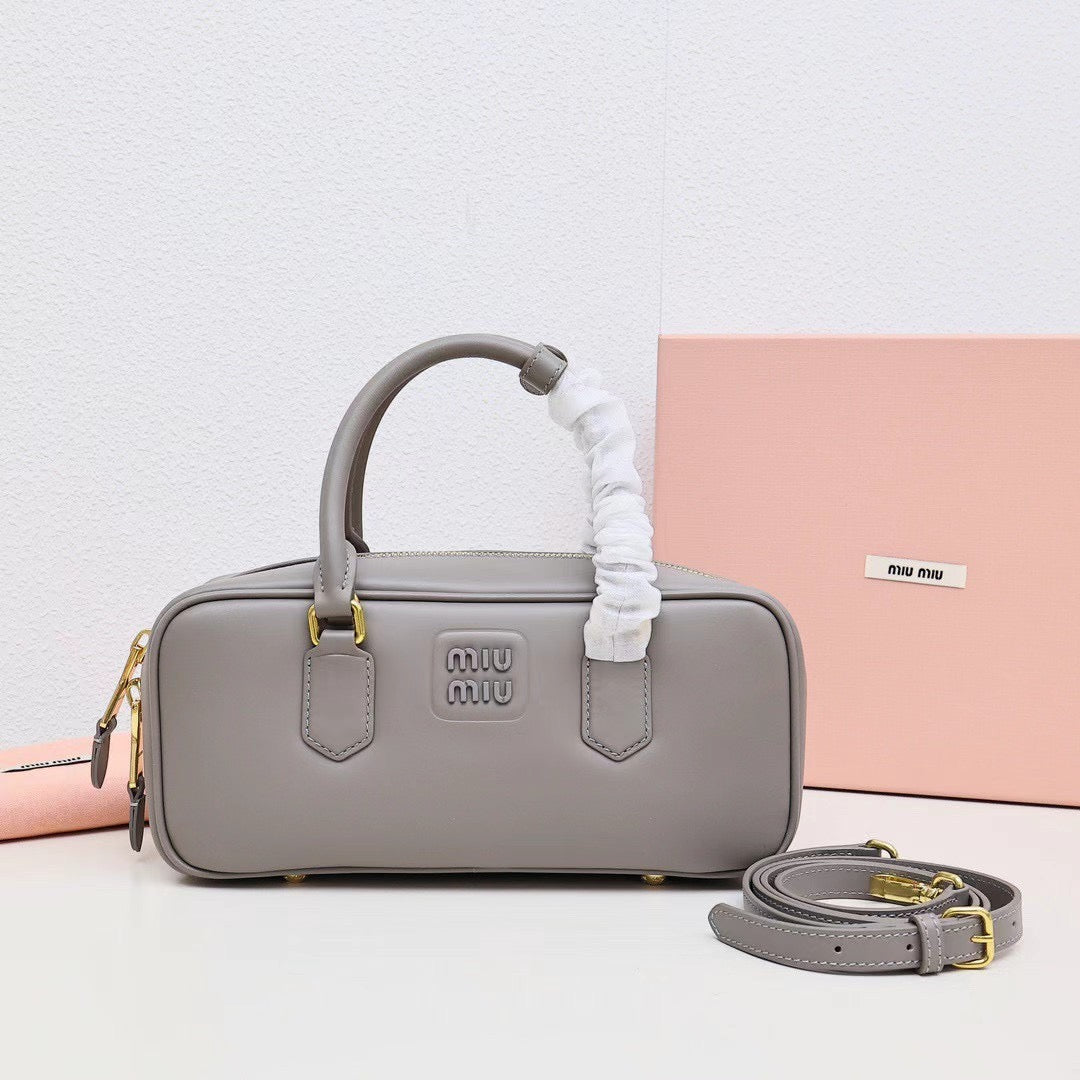 Structured Tan Leather Handbag