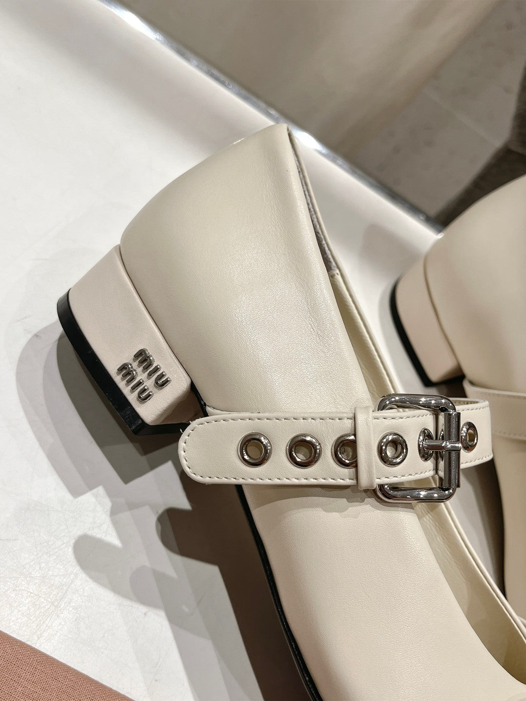 Creamy Mary Jane Heels