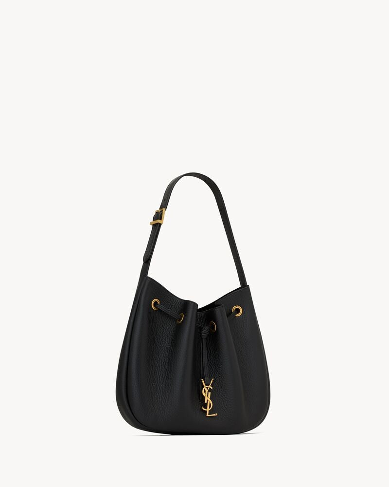 Saint Laurent Paris VII Small Hobo In Grained Leather