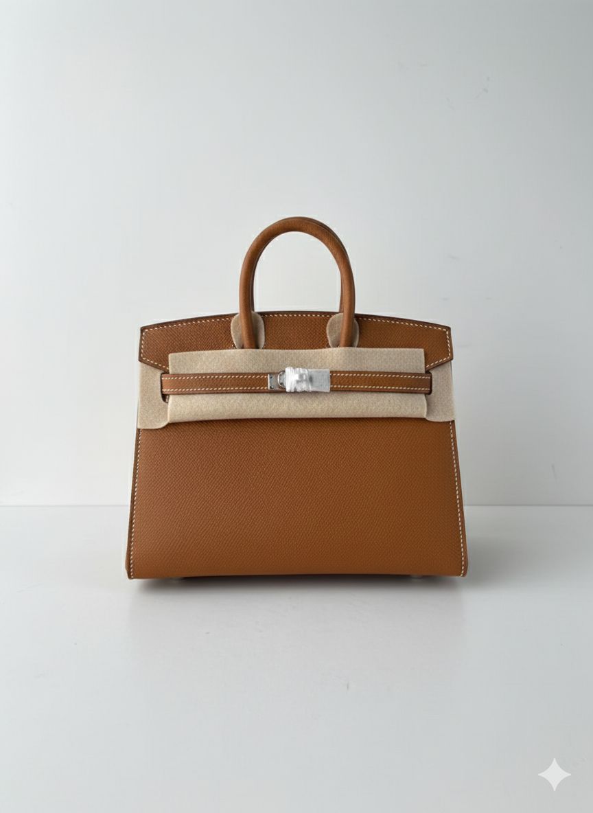Hermès Birkin 20 Brown Epsom / Silver Hardware 01