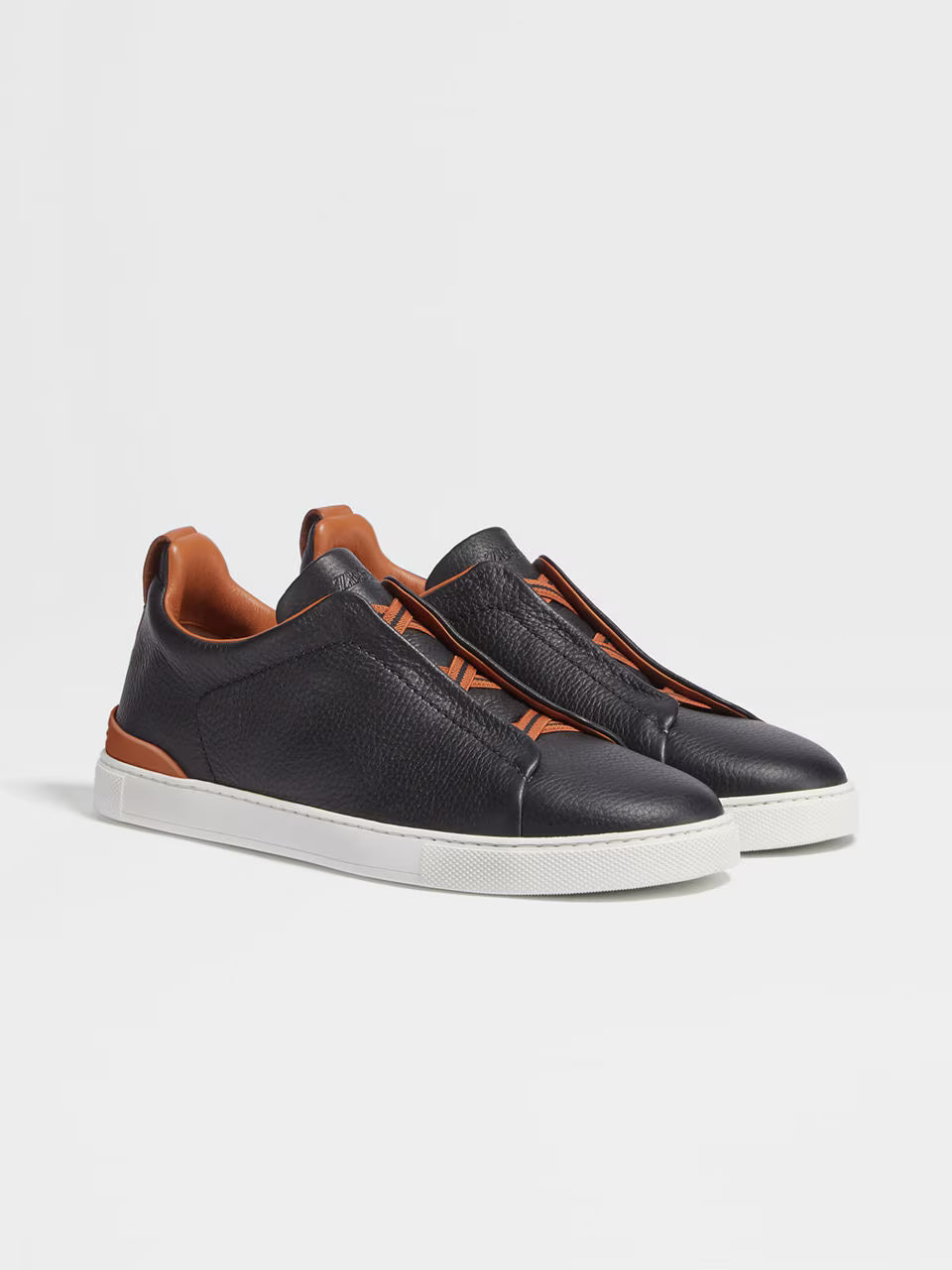 Off White - White ZEGNA Deerskin Triple Stitch™ Sneakers