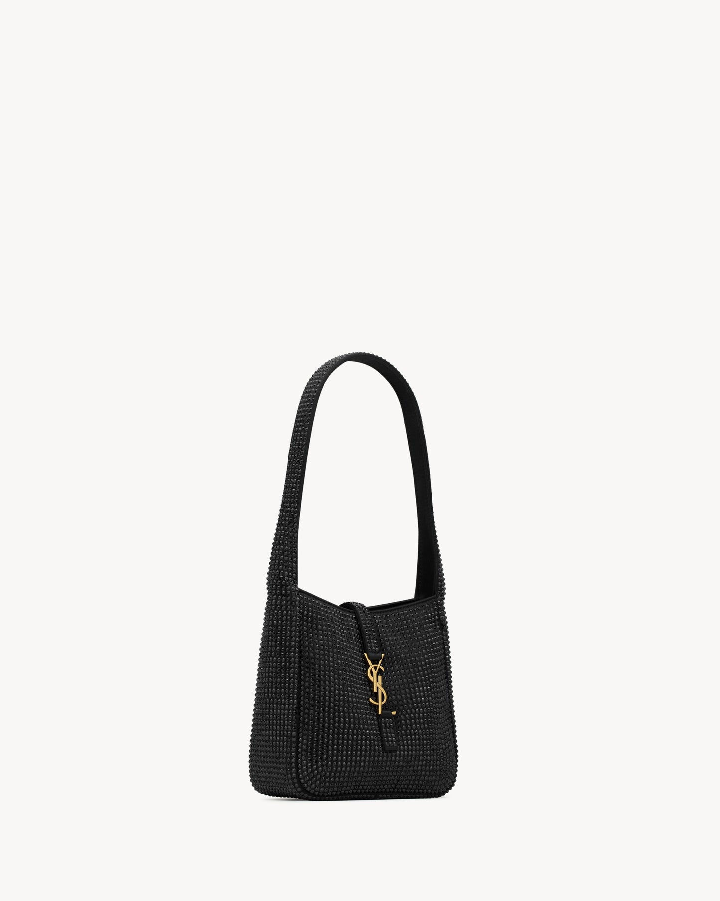 Saint Laurent LE 5 À 7 Supple Baby In Silk Satin And Crystals