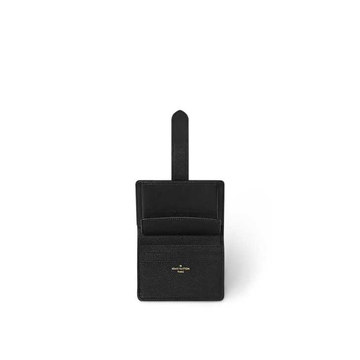 Low Key Compact Wallet Smooth Calfskin Black