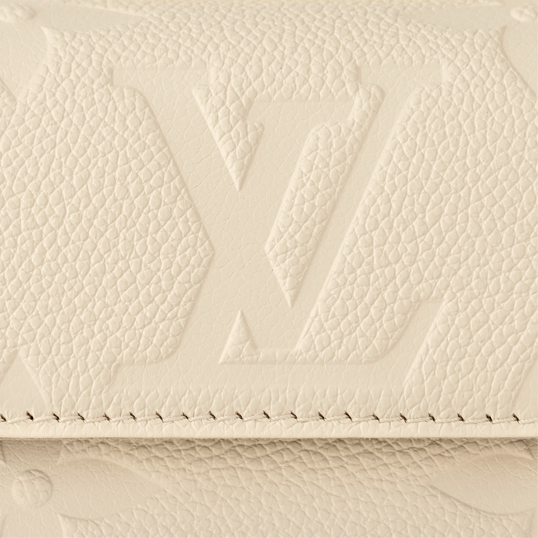 Wallet on Chain Ivy Monogram Empreinte Cream Crossbody Bag