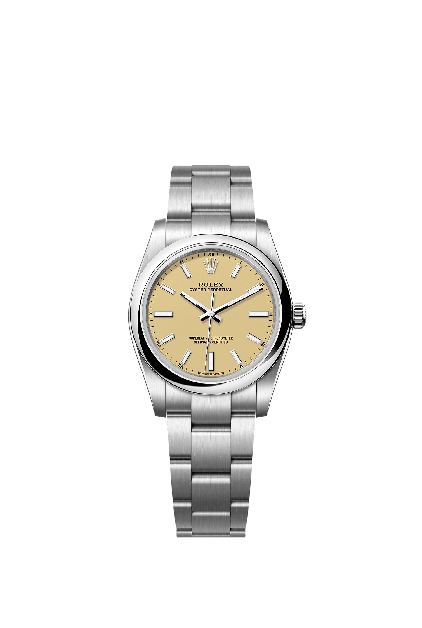 Oyster Perpetual 34 Oystersteel Beige Dial Oyster Bracelet 34mm Self-Winding Watch