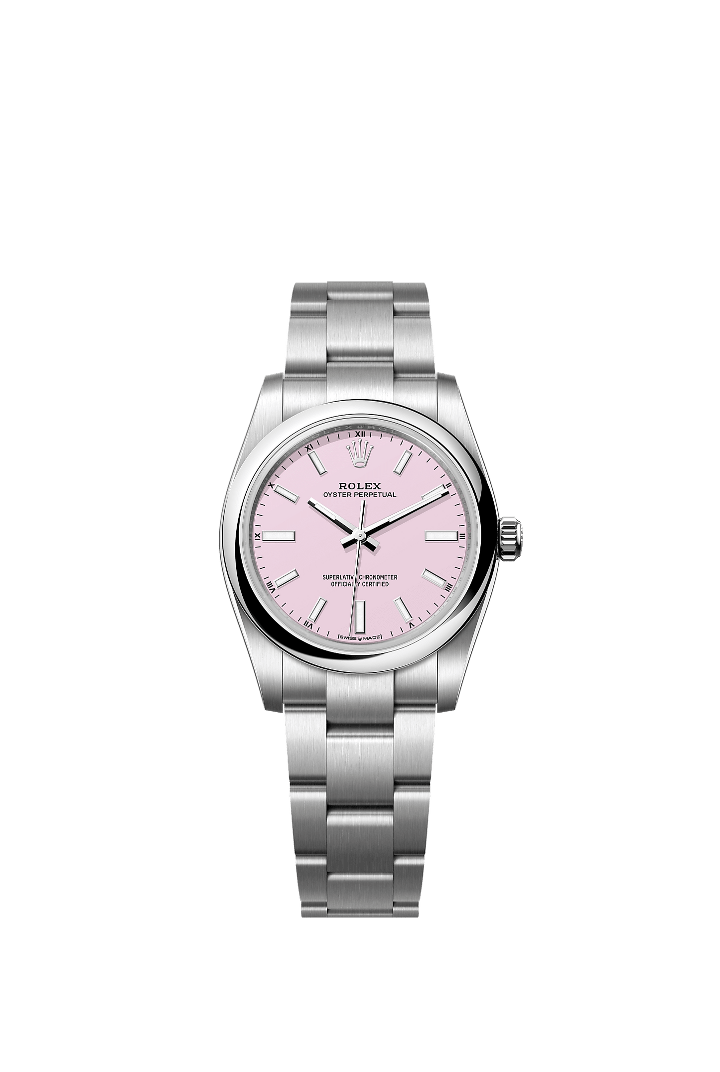 Oyster Perpetual 34 Oystersteel Candy Pink Dial Oyster Bracelet 34mm Self-Winding Watch