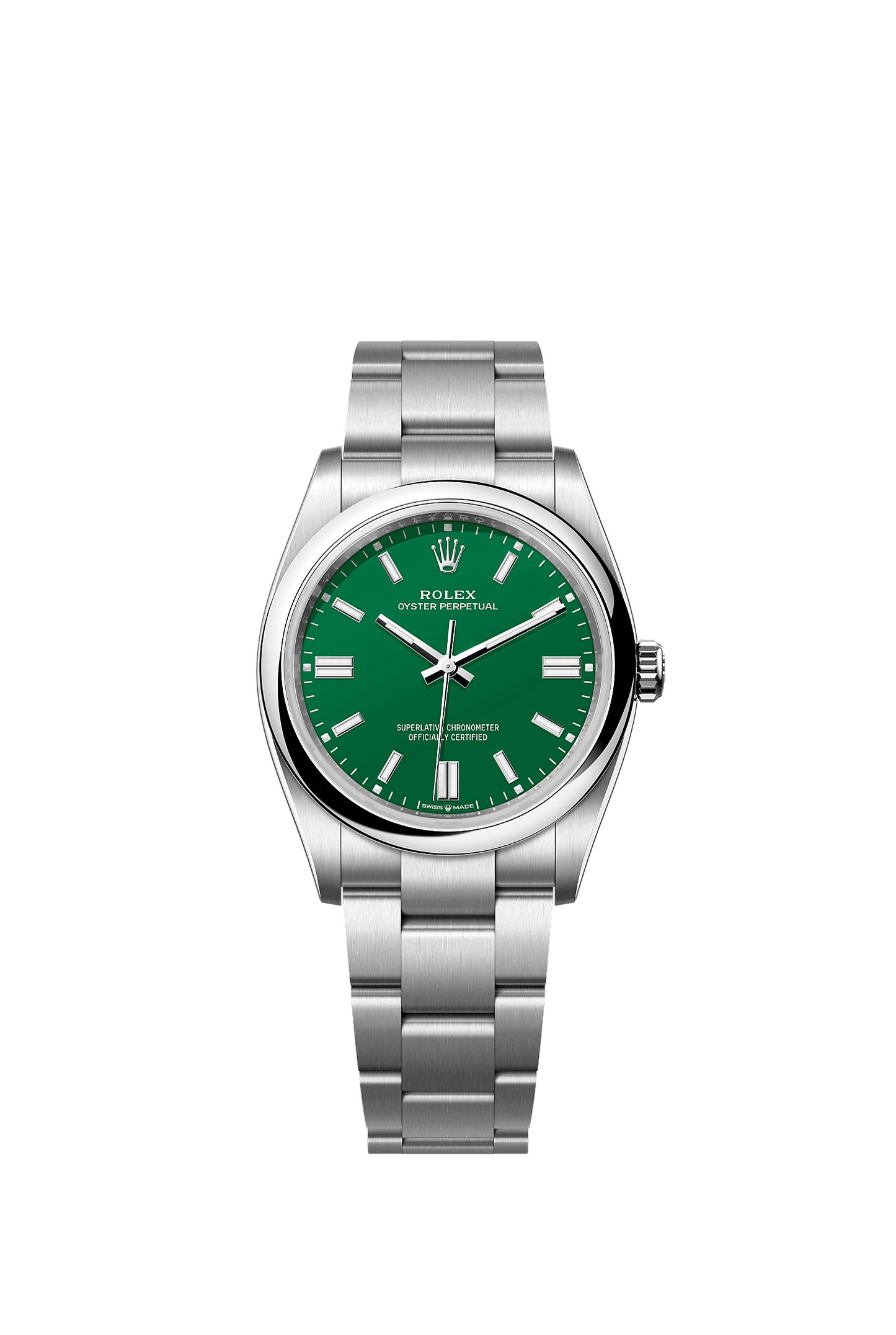 Oyster Perpetual 36 36mm Oystersteel Green Dial Smooth Bezel Oyster Bracelet Self-Winding Watch