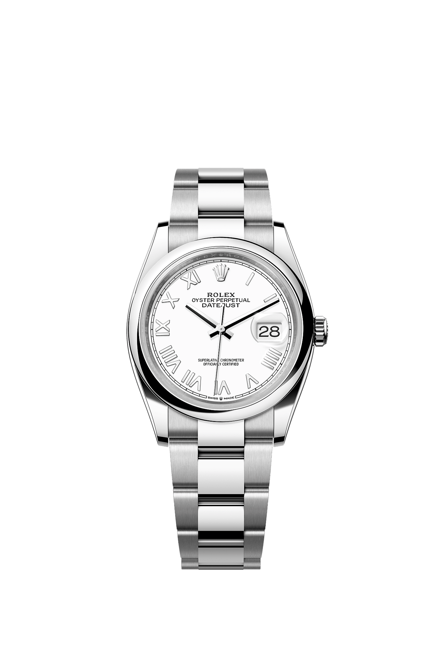 Datejust 36 36mm Oystersteel White Dial Oyster Bracelet Self-Winding Watch