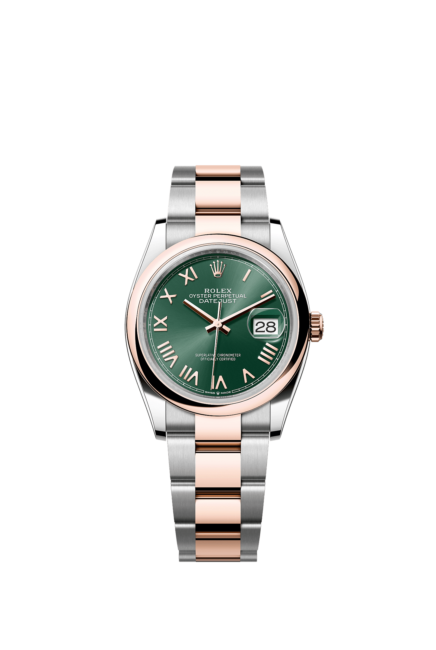 Datejust 36 36mm Oystersteel Everose Gold Mint Green Dial Oyster Bracelet Self-Winding Watch