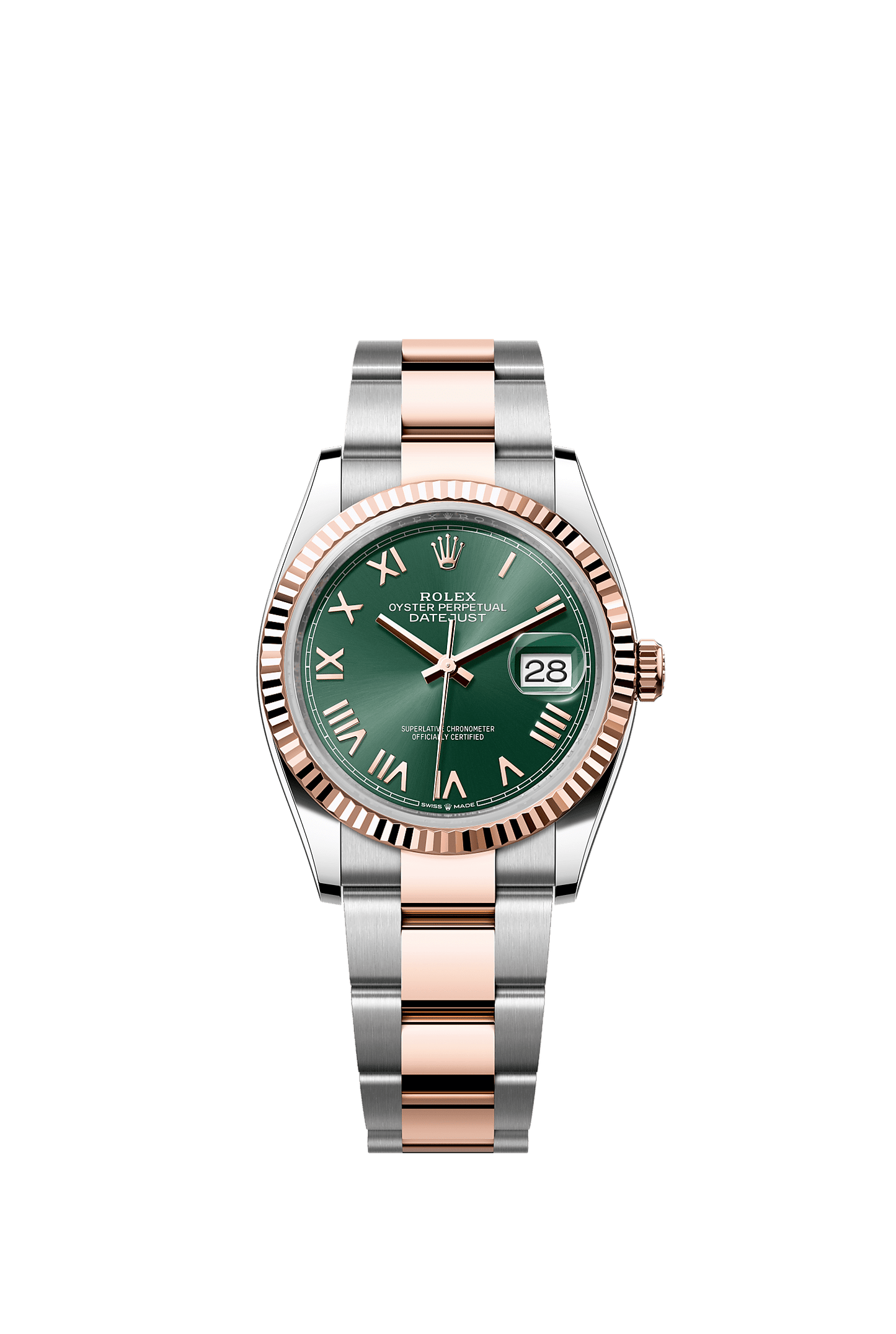 Datejust 36 36mm Oystersteel Everose Gold Mint Green Dial Oyster Bracelet Self-Winding Watch