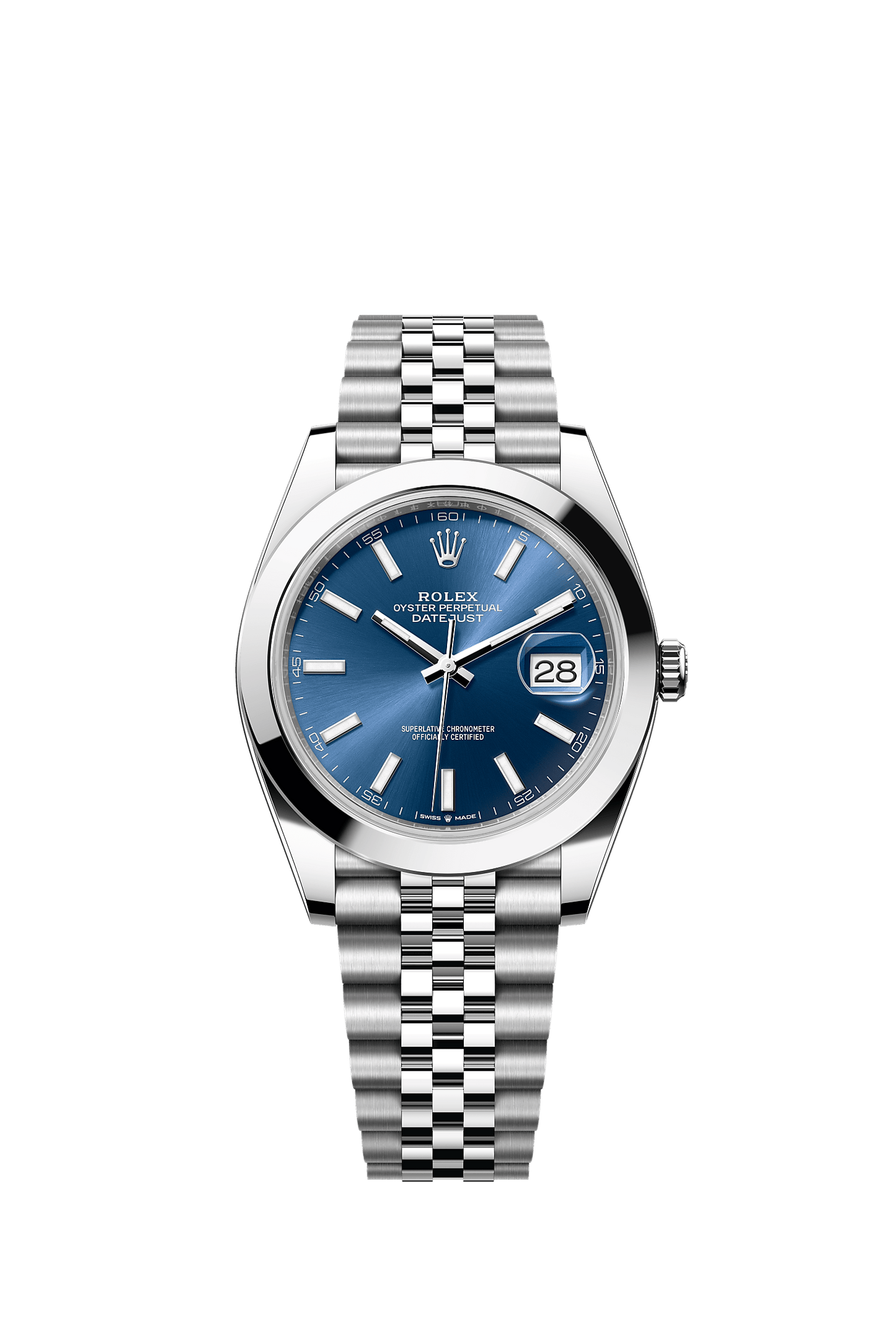 Datejust 41 41mm Oystersteel Bright Blue Dial Jubilee Bracelet Self-Winding Watch
