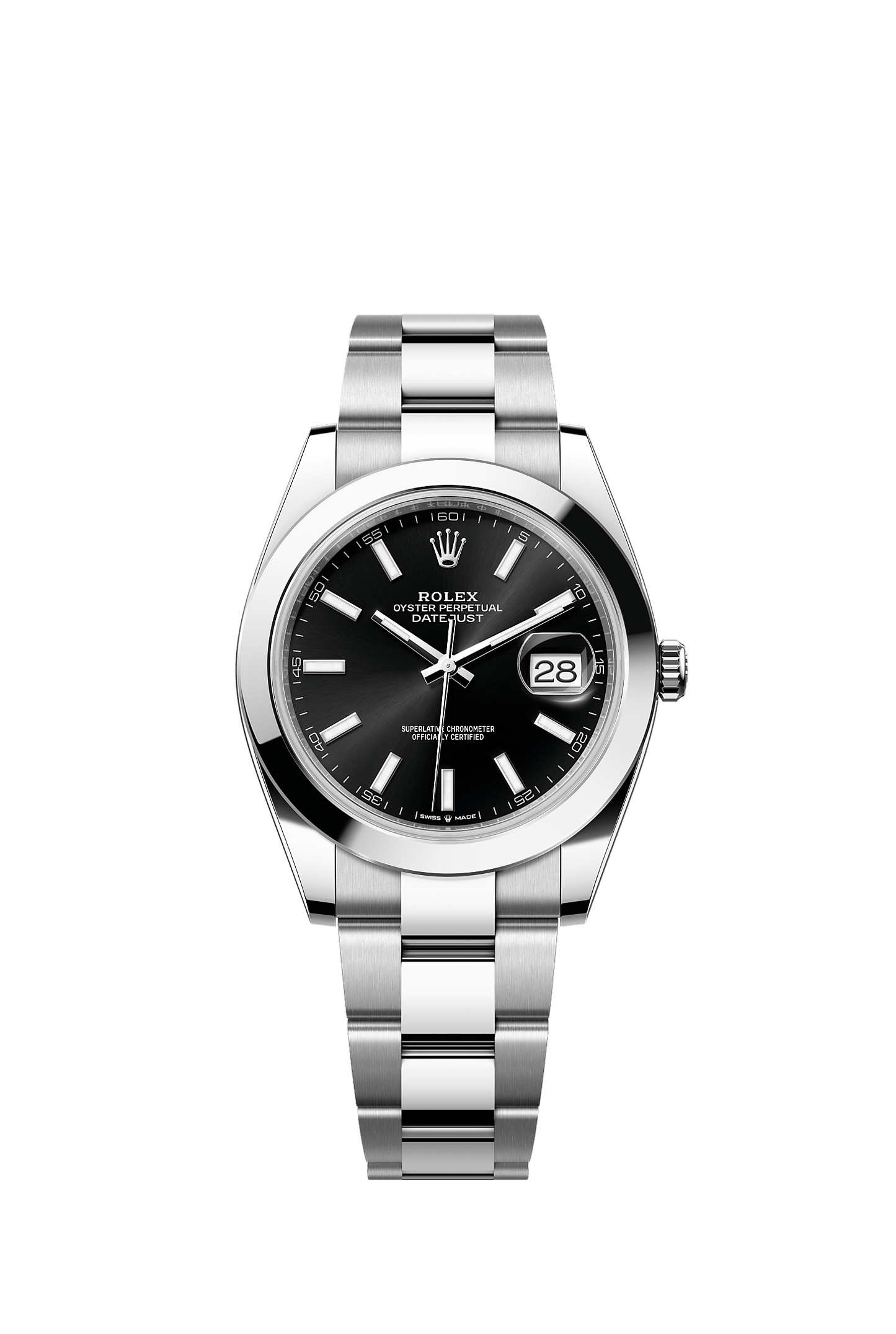 Datejust 41 41mm Oystersteel Bright Black Dial Oyster Bracelet Self-Winding Watch
