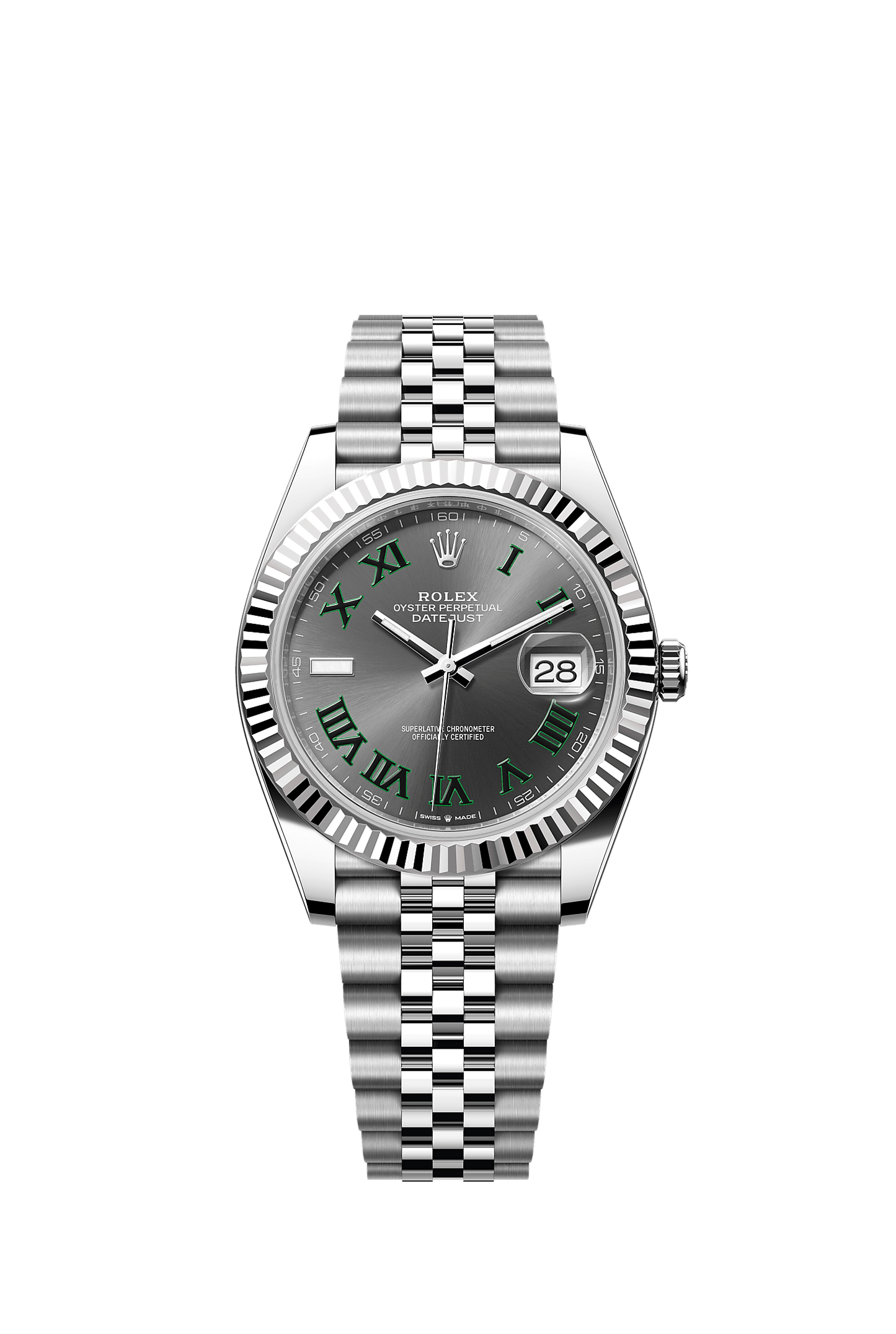Datejust 41 41mm Oystersteel White Gold Slate Dial Jubilee Bracelet Self-Winding Watch