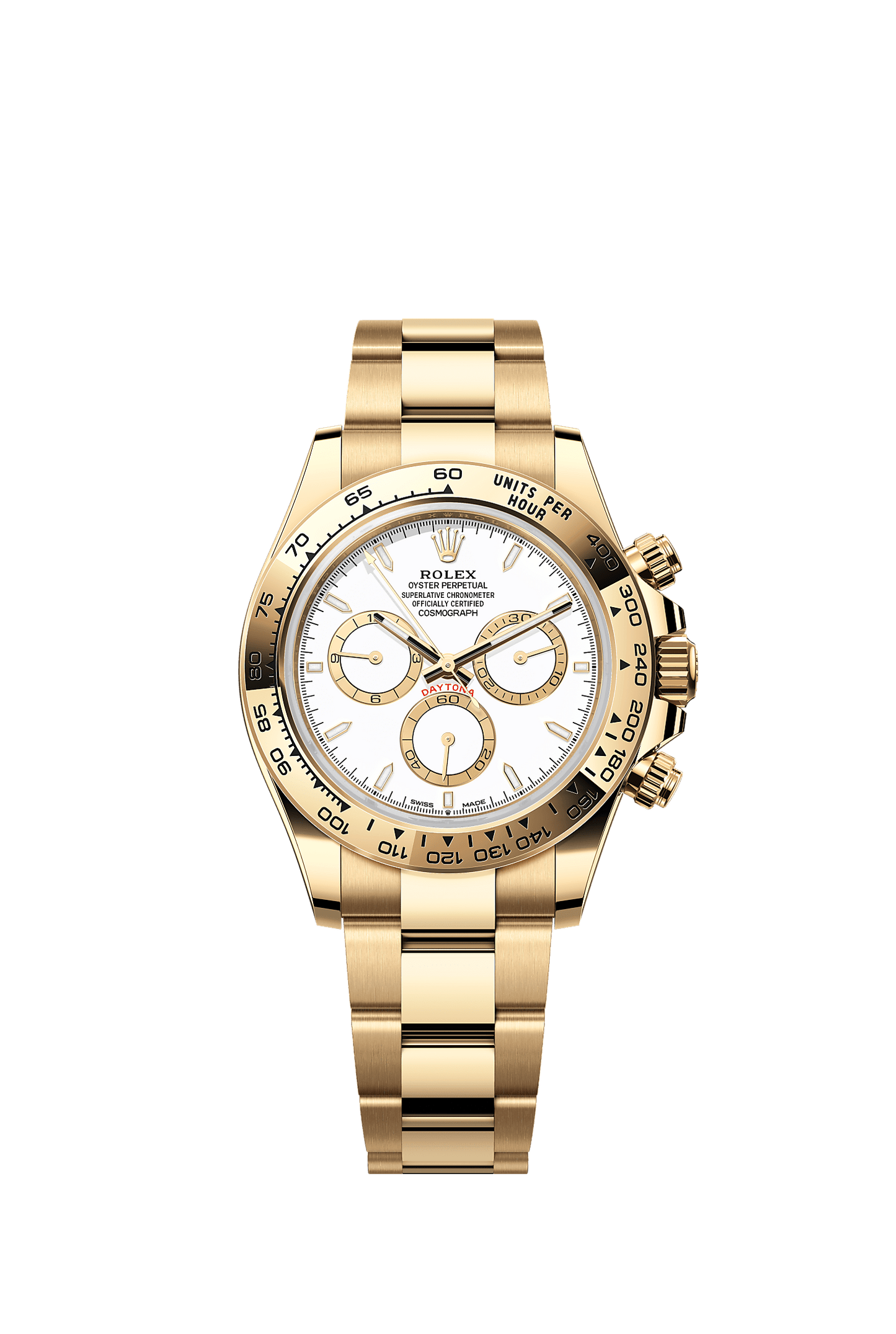 Cosmograph Daytona Oyster Chronograph Watch 40mm 18ct Yellow Gold White Dial