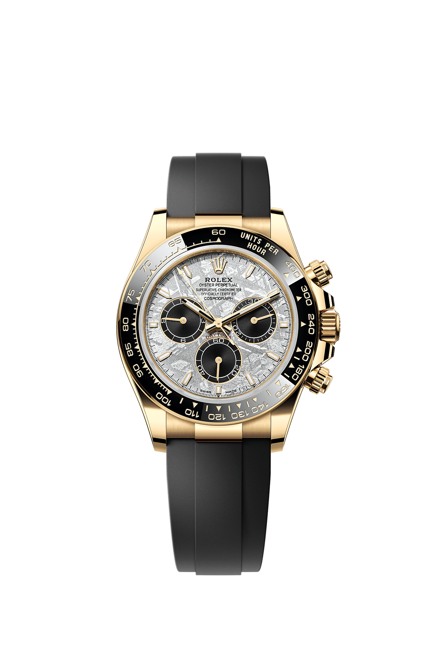 Cosmograph Daytona Oyster Chronograph Watch 40mm 18ct Yellow Gold Meteorite Black Dial