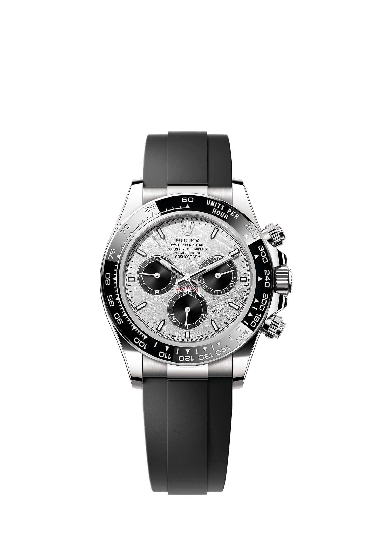 Cosmograph Daytona Oyster Chronograph Watch 40mm 18ct White Gold Meteorite Black Dial