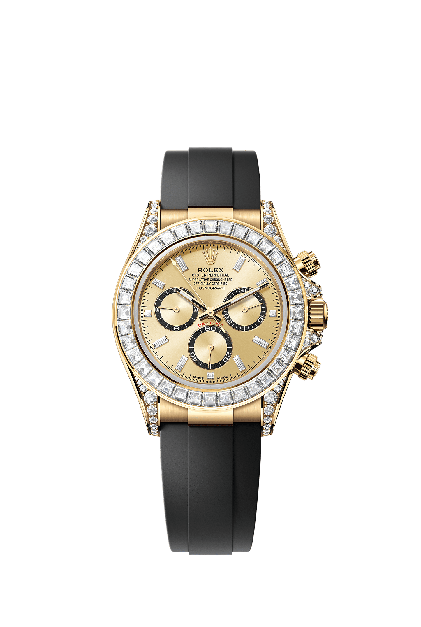Cosmograph Daytona Oyster Chronograph Watch 40mm 18ct Yellow Gold Diamond Bezel Golden Dial