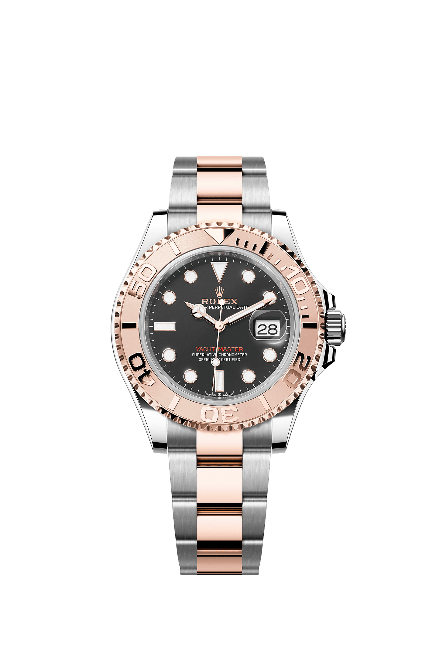 Yacht-Master 40 40mm Oystersteel Everose Gold Intense Black Dial Oyster Bracelet Self-Winding Watch
