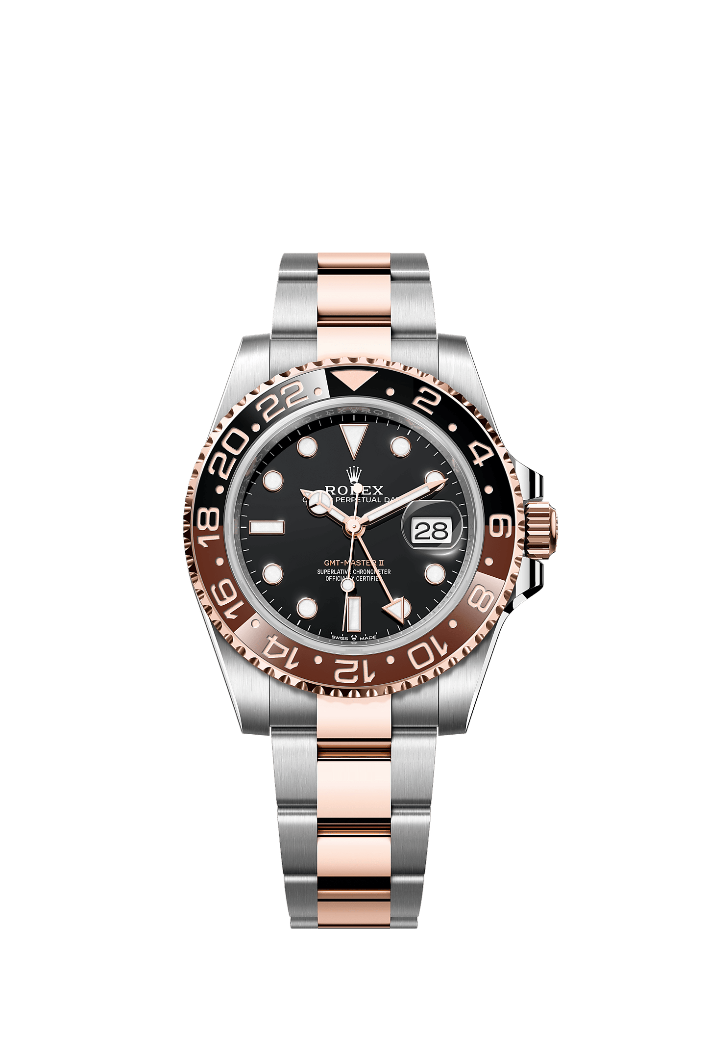 GMT-Master II 40mm Oystersteel Everose Gold Black Dial Oyster Bracelet Self-Winding Watch